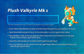 Load image into Gallery viewer, Brawllaria plush Valkyrie Mk 1 redeem code card with instructions on a blue background