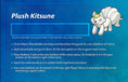 Load image into Gallery viewer, Plush Kitsune code redemption screen with instructions on a blue background