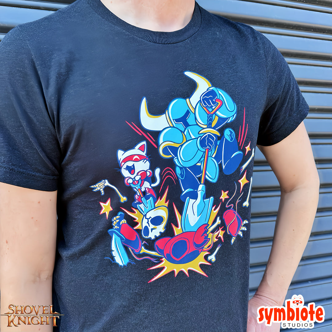 Catnip Bravo x Shovel Knight T-Shirt for Gaming Fans – Symbiote
