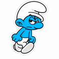 Load image into Gallery viewer, The Smurfs Grouchy Smurf Sticker, an officially licensed vinyl sticker of Grouchy Smurf from The Smurfs, sold by Symbiote Studios. (ChatGPTImageJul17_2026_01_02_38PM.png)