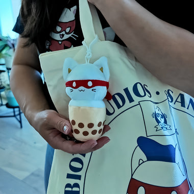 Load image into Gallery viewer, Catnip Bravo Boba Tea Plush Keychain