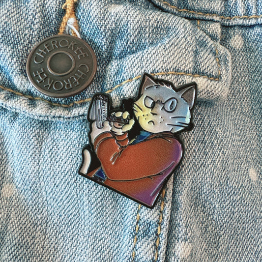 Inspector Waffles Enamel Pin