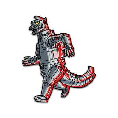 Load image into Gallery viewer, Godzilla VS Mechagodzilla Pin and Lanyard Set (Showa Era)