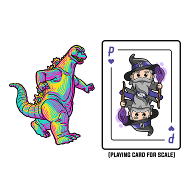 Load image into Gallery viewer, Godzilla XL CMYK Edition AR Pin (Showa Era)