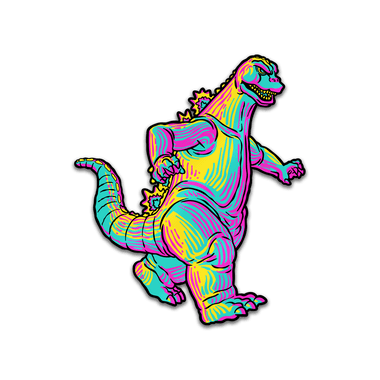 Load image into Gallery viewer, Godzilla XL CMYK Edition AR Pin (Showa Era)