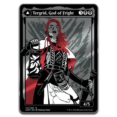 Load image into Gallery viewer, Magic: The Gathering - Tegrid God of Fright Commander Token (Double Sided)
