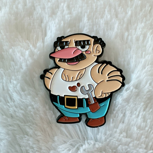 Yellow Taxi Goes Vroom Morio Enamel Pin