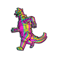 Load image into Gallery viewer, Mechagodzilla XL CMYK Edition AR Pin (Showa Era)