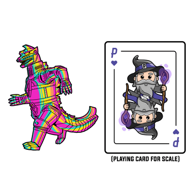 Load image into Gallery viewer, Mechagodzilla XL CMYK Edition AR Pin (Showa Era)