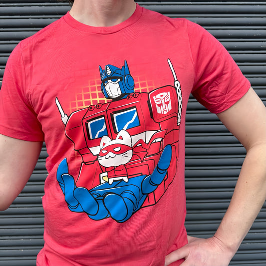 Catnip Bravo X Transformers Shirt – Optimus Prime and Catnip Bravo Crossover Tee