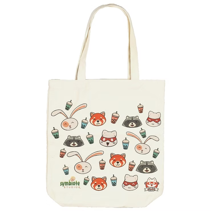 Wondercon 2022 Catnip Bravo tote bags and pins
