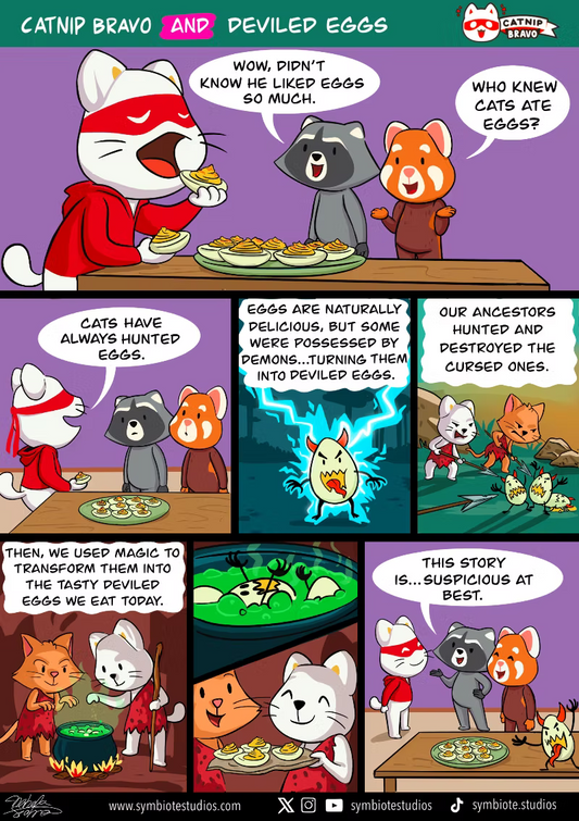 The Cursed Origins of Deviled Eggs – According to Catnip Bravo