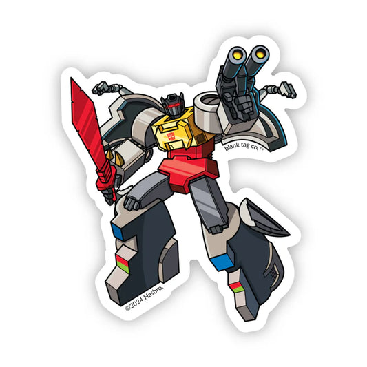 Transformers Grimlock Sticker vinyl sticker artwork (an officially licensed vinyl sticker of Dinobot leader Grimlock).