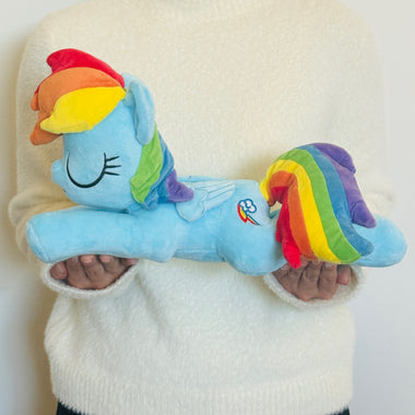 Gallery viewerに画像を読み込む, A sleepy-eyed officially licensed dream plush of Rainbow Dash. Pictured here is the My Little Pony Rainbow Dash Dream Plush. (IMG_0166.jpg)
