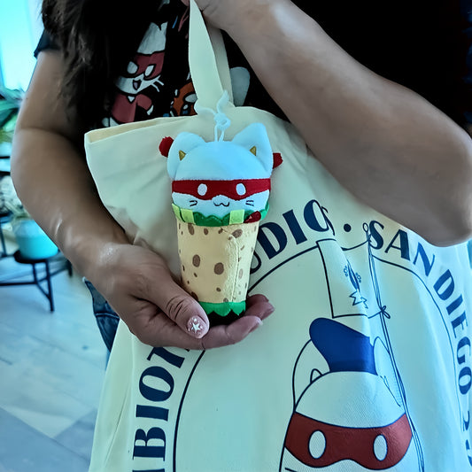 Catnip Bravo Burrito Plush Keychain