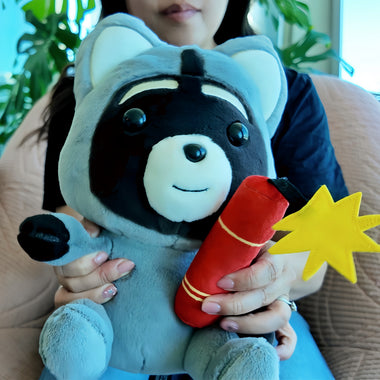Load image into Gallery viewer, Firecracker Raccoon Plush
