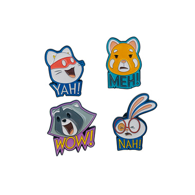 Load image into Gallery viewer, Catnip Bravo SDCC 2026 Pin Collection, a San Diego Comic-Con 2026 exclusive Catnip Bravo enamel pin collection, sold by Symbiote Studios.
