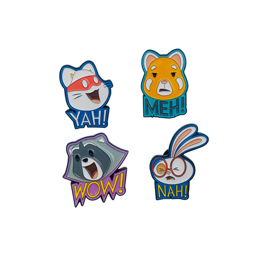 Catnip Bravo SDCC 2026 Pin Collection, a San Diego Comic-Con 2026 exclusive Catnip Bravo enamel pin collection, sold by Symbiote Studios.