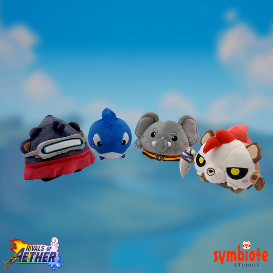 Rivals of Aether Mini Plush 4 Pack – Orcane, Loxodont, Clairen & Forsburn