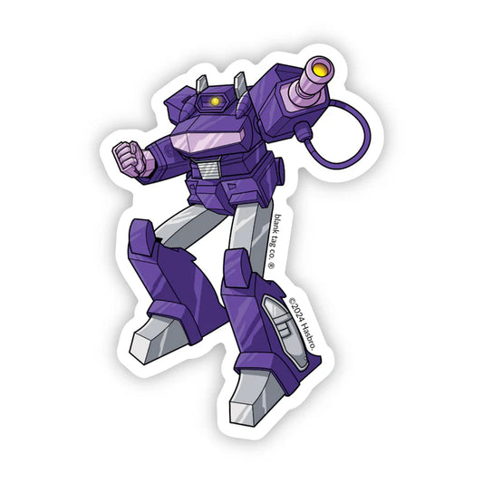Transformers Shockwave Sticker vinyl sticker artwork (an officially licensed vinyl sticker of Decepticon Shockwave).