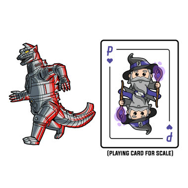 Load image into Gallery viewer, Godzilla VS Mechagodzilla Pin and Lanyard Set (Showa Era)
