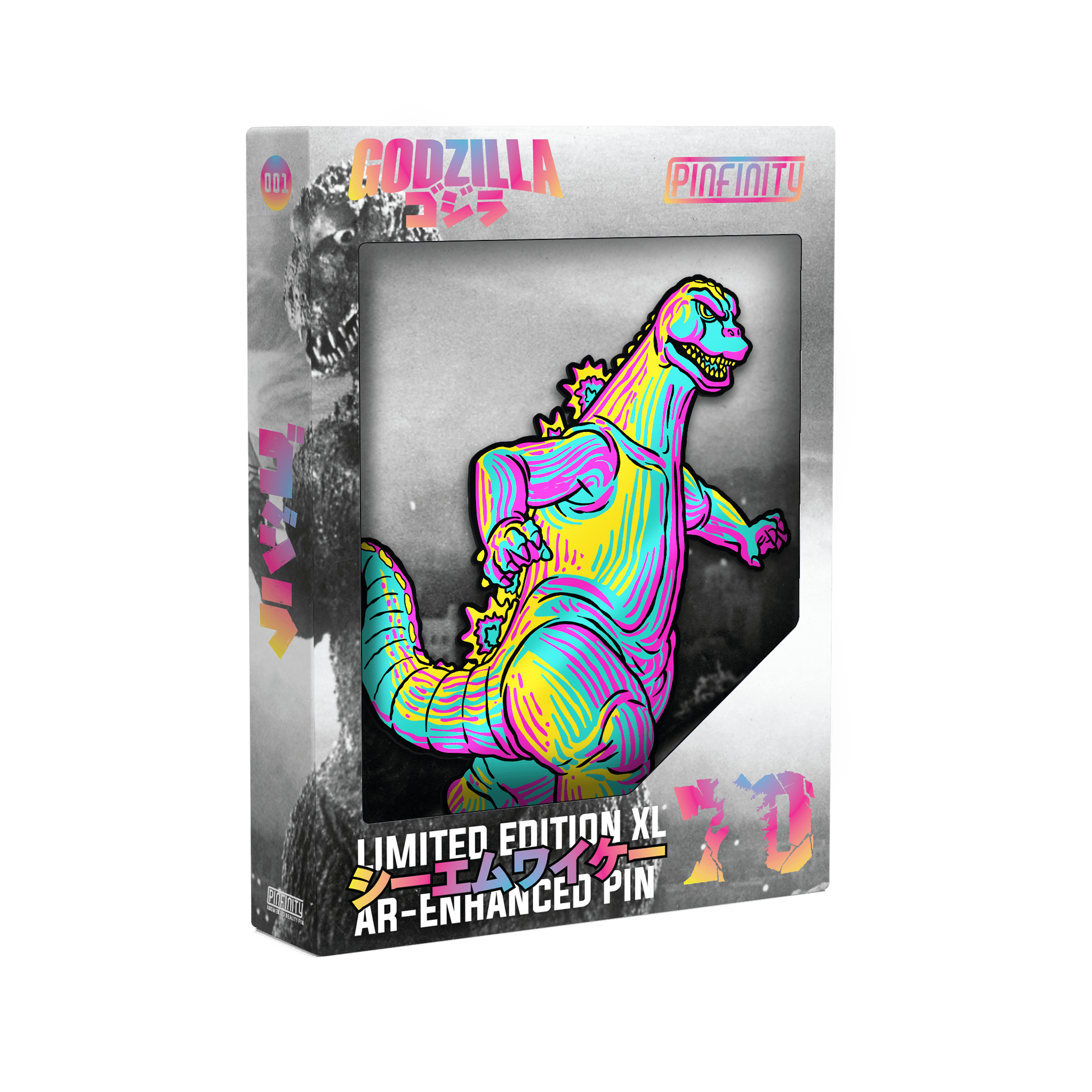Godzilla XL CMYK Edition AR Pin (Showa Era)