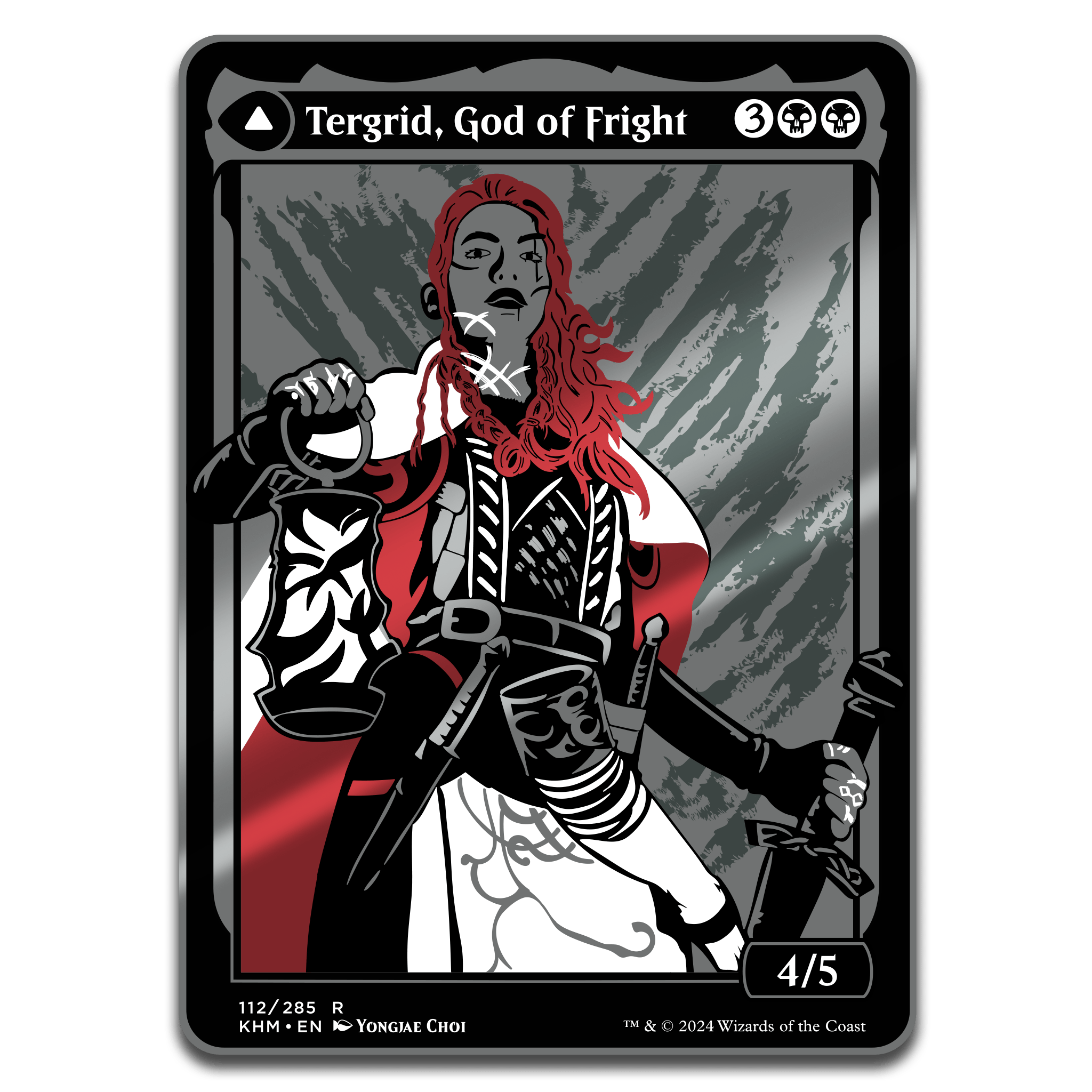 Magic: The Gathering - Tegrid God of Fright Commander Token (Double Sided)