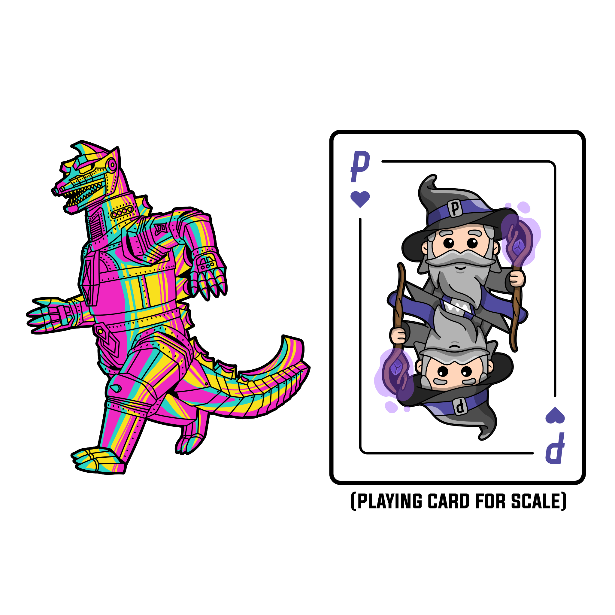 Mechagodzilla XL CMYK Edition AR Pin (Showa Era)